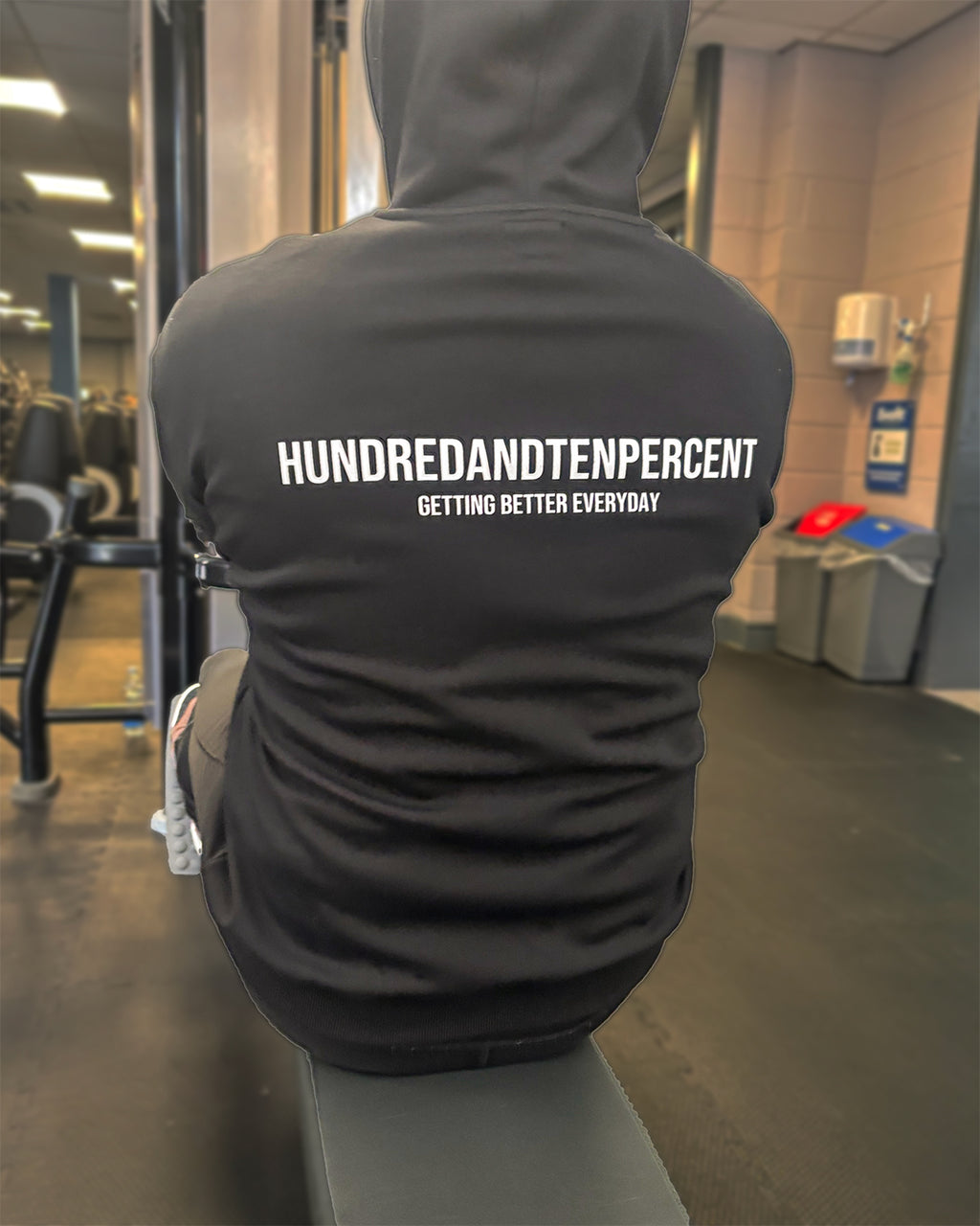 Mens Black 110% Getting Better Everyday Hoodie