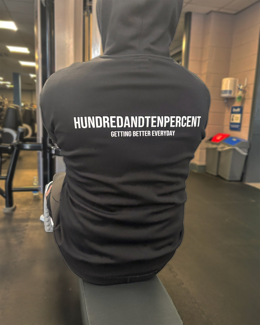 Mens Black 110% Getting Better Everyday Hoodie