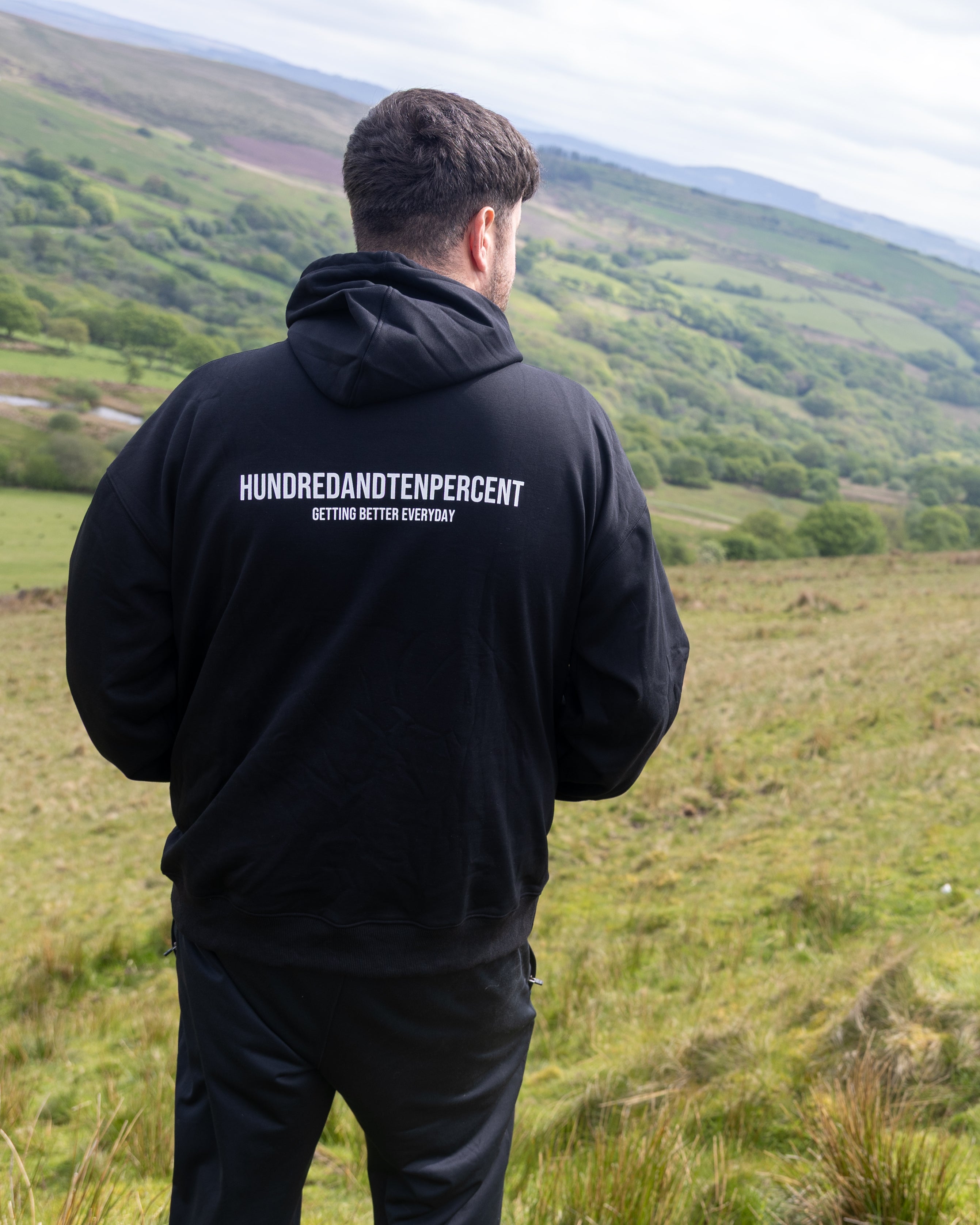 Mens Black 110% Getting Better Everyday Hoodie